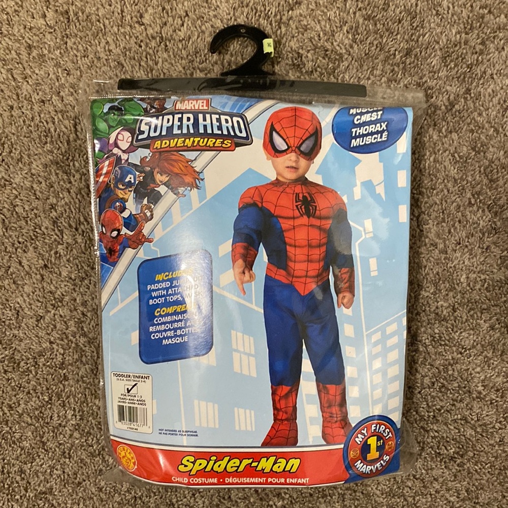 Spirit Halloween Spider-Man Costume. Size 2-4T.